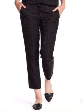 NWT THEORY Black Floral Pants 2